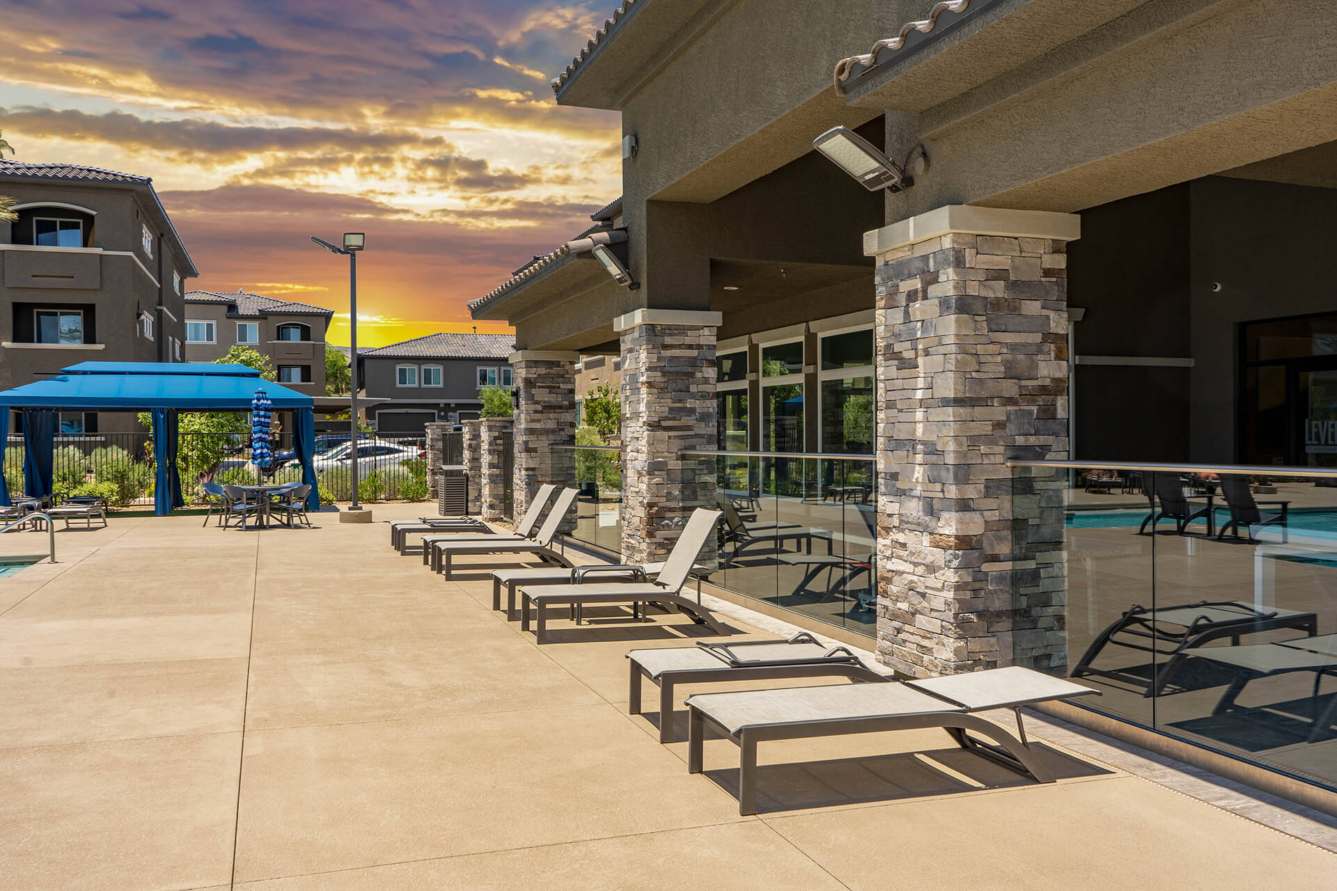 Level 25 Poolside Cabanas by Metro Awnings
